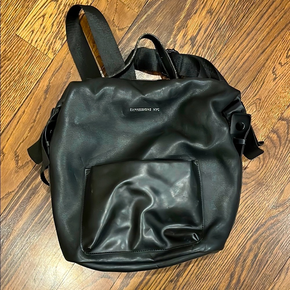Expression NYC vegan Black Backpack